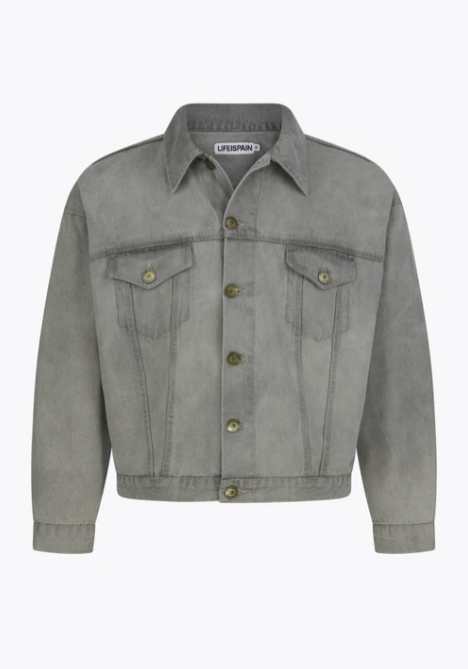 Grey Washed Out Denim Jacket