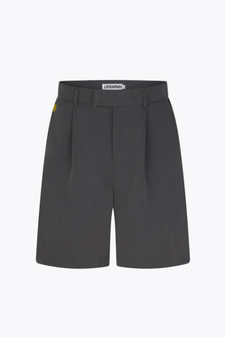 Grey Wide Suit Shorts